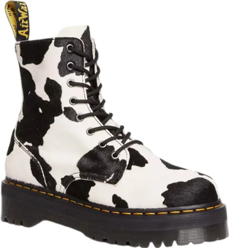 Jadon Hair-On Cow Print Platform Boots - Unisex|-|Bottes à plateforme à imprimé vache Hair-On Jadon - Unisexe sold by Altitude Sports