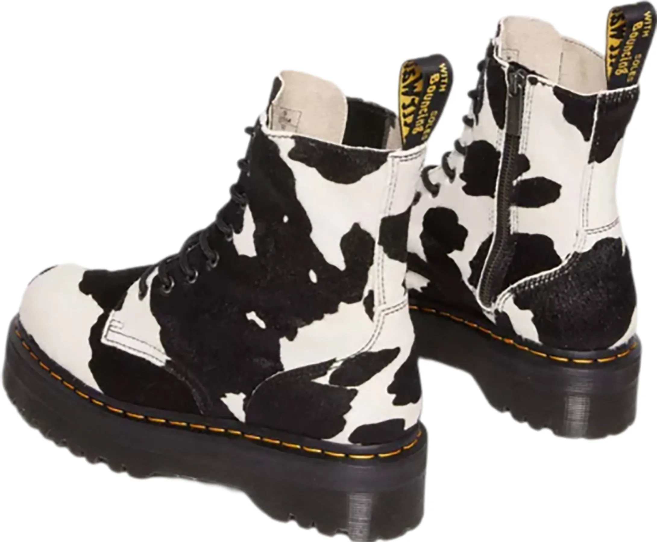 Jadon Hair-On Cow Print Platform Boots - Unisex|-|Bottes à plateforme à imprimé vache Hair-On Jadon - Unisexe sold by Altitude Sports product image thumbnail 2