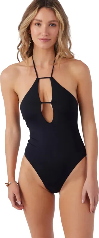 Saltwater Solids Santa Cruz Halter One Piece Swimsuit - Women's|-|Maillot de bain une pièce à col licou Saltwater Solids Santa Cruz - Femme sold by Altitude Sports