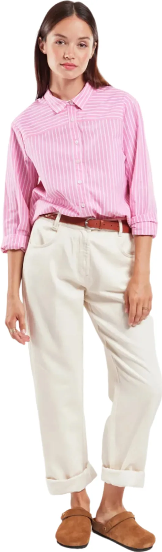 Cotton and Linen Striped Shirt - Women's|-|Chemise rayée en coton et lin - Femme sold by Altitude Sports product image thumbnail 3