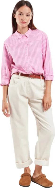 Cotton and Linen Striped Shirt - Women's|-|Chemise rayée en coton et lin - Femme sold by Altitude Sports