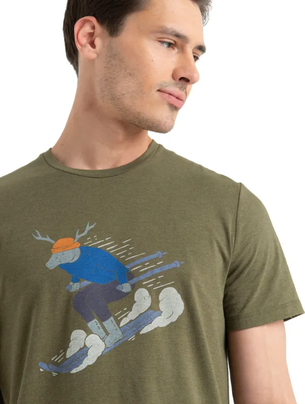 Central Classic Merino Ski Rider Short Sleeve T-Shirt - Men's|-|T-shirt à manches courtes en laine mérinos classique Ski Rider Central - Homme sold by Altitude Sports