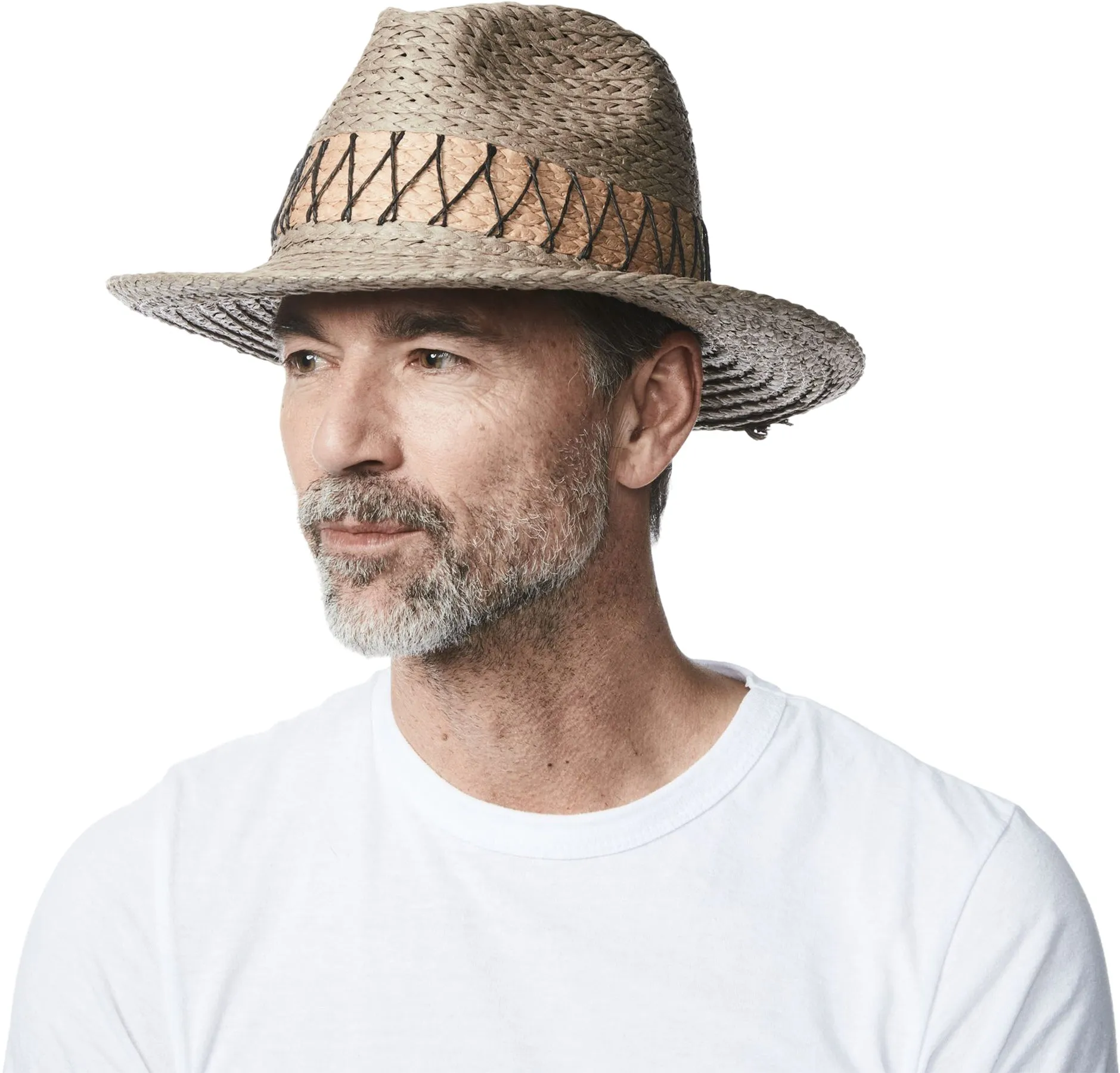 Flavio Fedora Hat with Straw Band - Unisex|-|Fedora avec bande de paille Flavio - Unisexe sold by Altitude Sports product image thumbnail 2