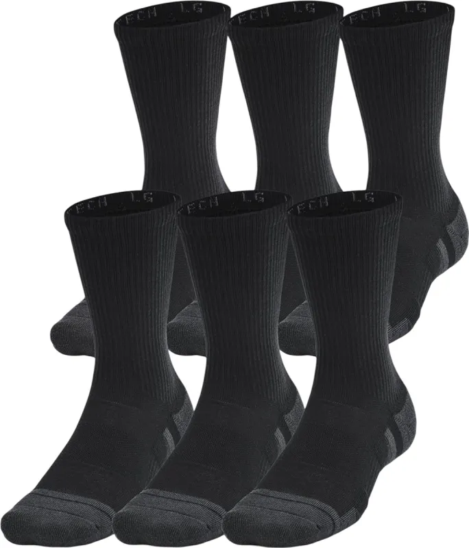 UA Performance Tech 6-Pack Crew Socks - Unisex|-|Chaussettes mi-mollet paquet de 6 UA Performance Tech - Unisexe sold by Altitude Sports