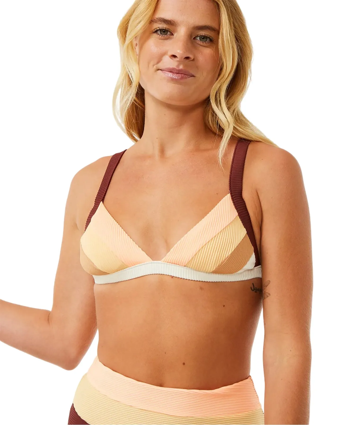 Block Party Spliced Fixed Triangle Bikini Top - Women's|-|Haut de bikini triangle fixe Block Party Spliced - Femme sold by Altitude Sports product image thumbnail 4