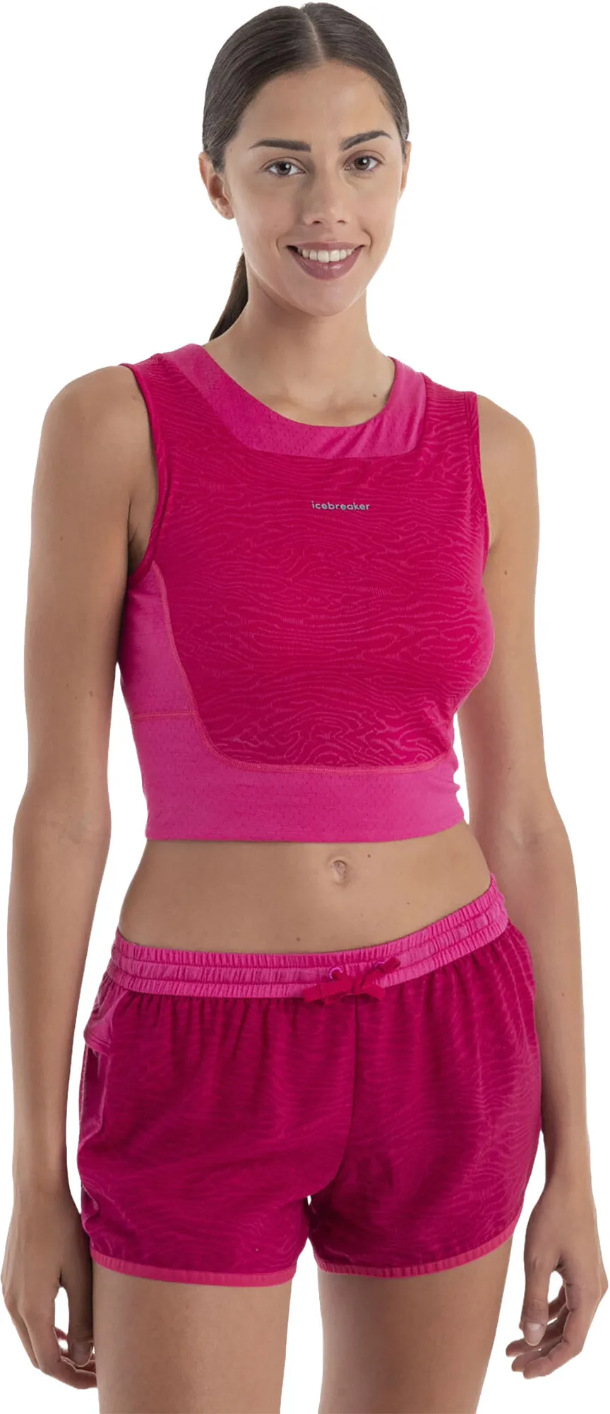 Merino 125 Zoneknit Cropped Bra-Tank Topo Lines - Women's|-|Soutien-gorge-débardeur court Mérino 125 Zoneknit Topo Lines - Femme sold by Altitude Sports product image thumbnail 4