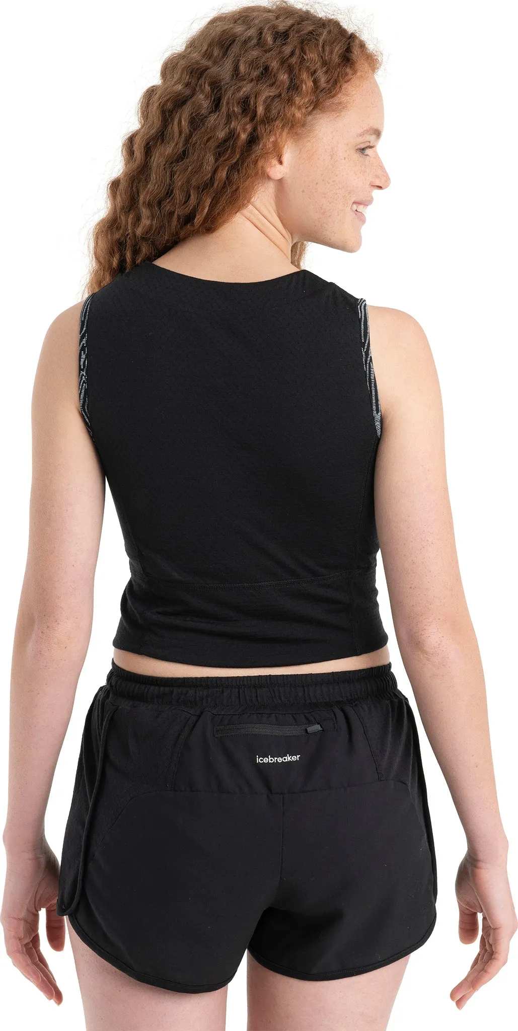 Merino 125 Zoneknit Cropped Bra-Tank Topo Lines - Women's|-|Soutien-gorge-débardeur court Mérino 125 Zoneknit Topo Lines - Femme sold by Altitude Sports product image thumbnail 2