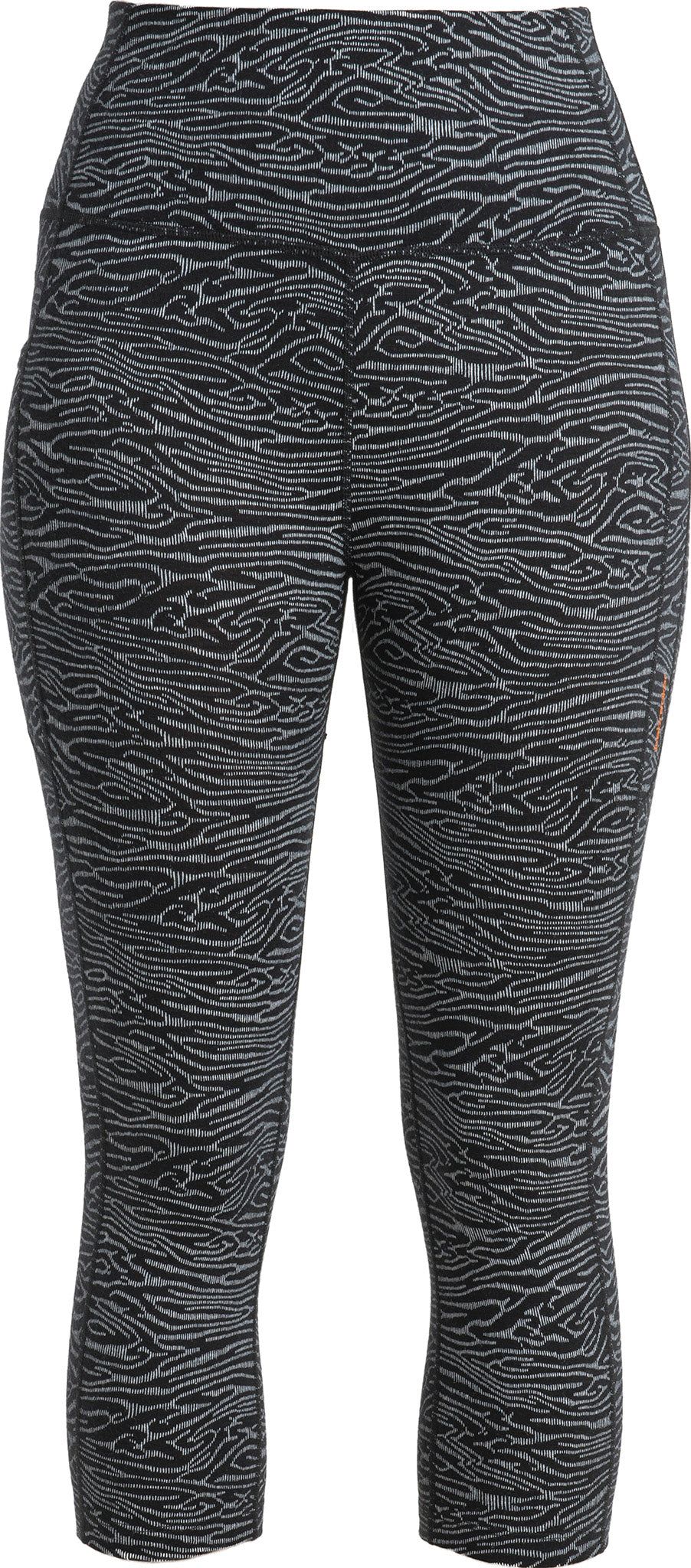 Fastray Topo Lines Merino High Rise 3/4 Tights - Women's |-|Collant 3/4 taille haute en mérinos Topo Lines Fastray - Femme sold by Altitude Sports