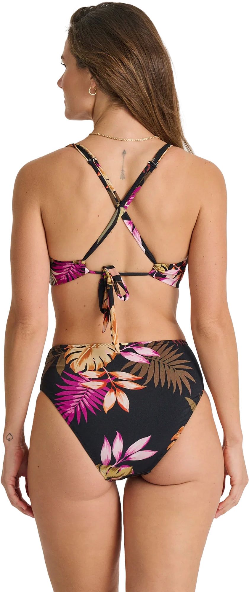 Black Illusion Retro High Waist Bikini Bottom - Women's|-|Bas de bikini taille haute rétro Black Illusion - Femme sold by Altitude Sports product image thumbnail 2