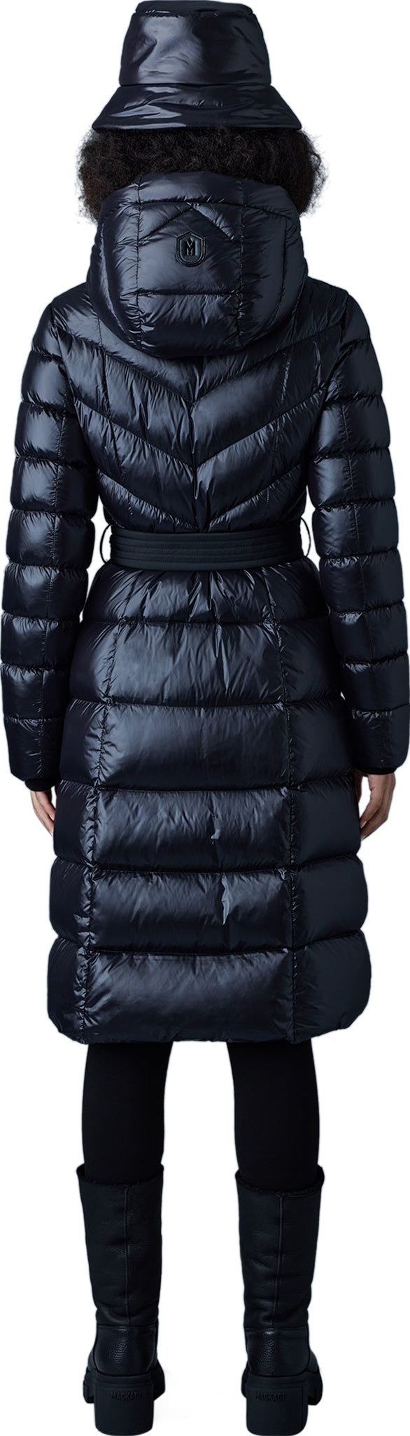 Coralia Light Down Coat with Hood and Sash Belt - Women's|-|Manteau en duvet léger avec capuchon et ceinture à nouer Coralia - Femme sold by Altitude Sports product image thumbnail 2