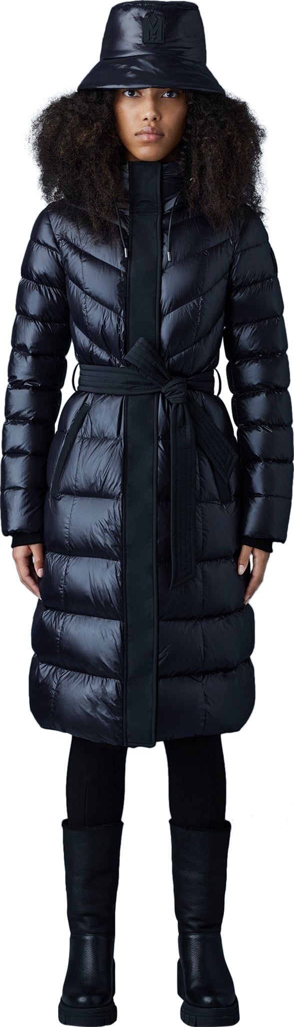 Coralia Light Down Coat with Hood and Sash Belt - Women's|-|Manteau en duvet léger avec capuchon et ceinture à nouer Coralia - Femme sold by Altitude Sports product image thumbnail 4