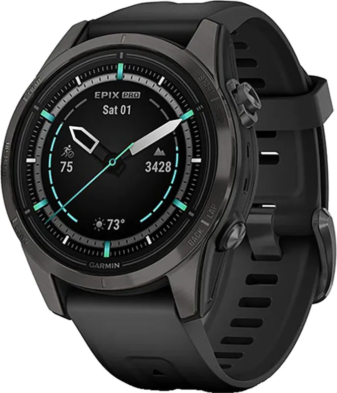 Epix Pro Sapphire Edition 42mm Smart Watch - Unisex|-|Montre intelligente 42 mm édition Sapphire d'Epix Pro - Unisexe made by Garmin