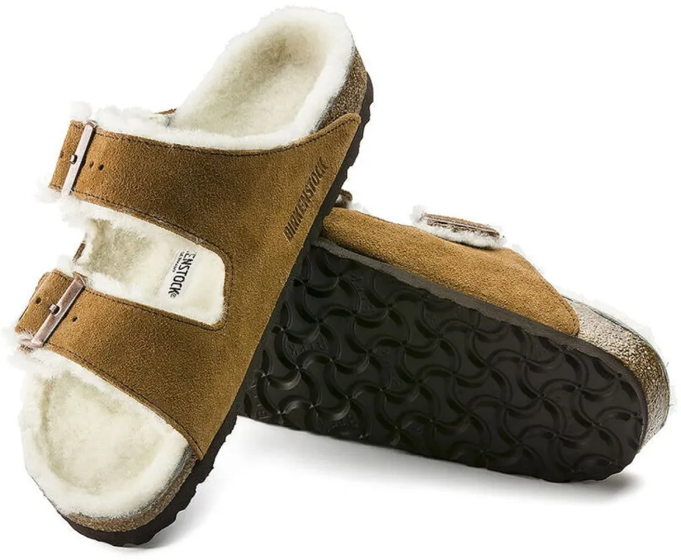 Arizona Shearling Suede Leather Sandals [Narrow] - Women's|-|Sandales Arizona suède shearling [Étroite] - Femme sold by Altitude Sports