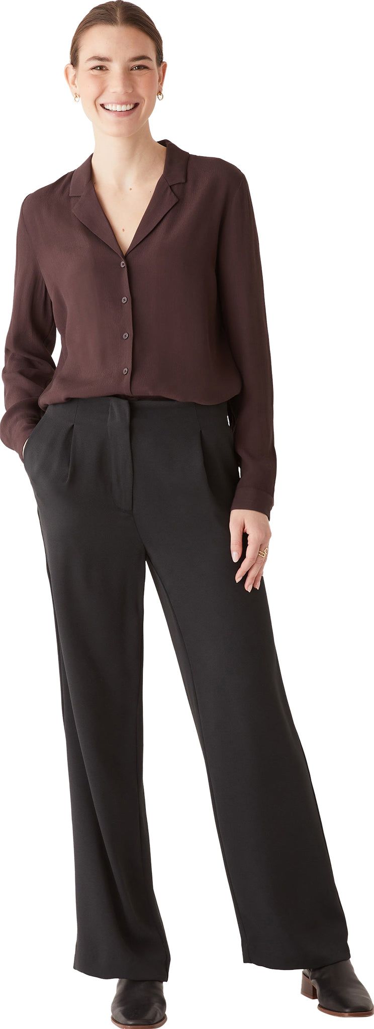 Long Sleeve Camp Collar Blouse - Women's|-|Chemisier à manches longues et col revers - Femme sold by Altitude Sports product image thumbnail 5