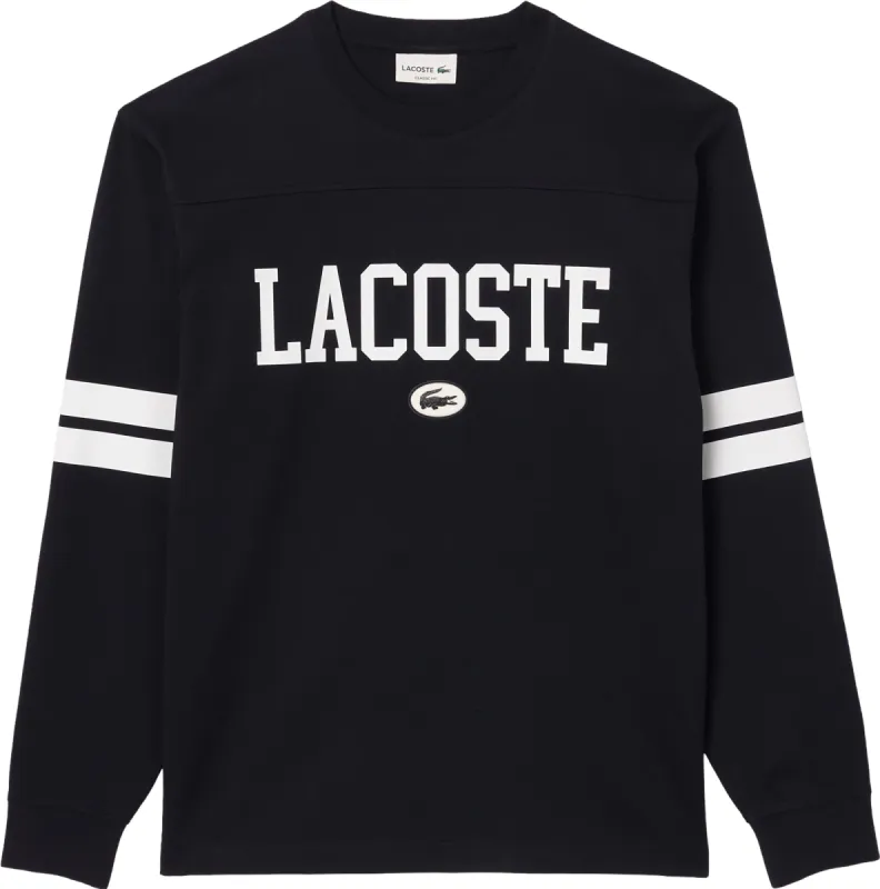 Long Sleeve Print and Badge T-Shirt - Men's|-|T-shirt à manches longues avec imprimé et badge - Homme made by Lacoste