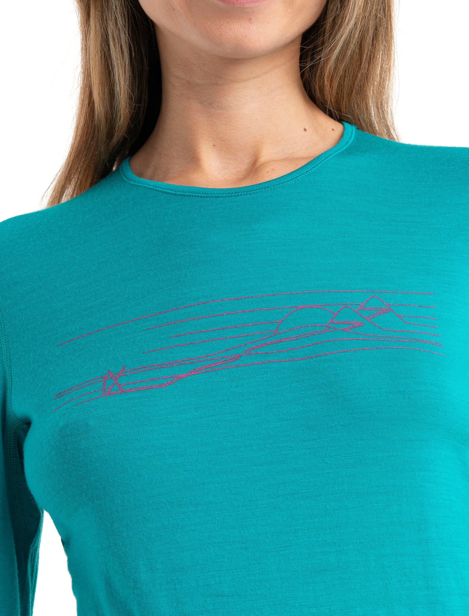 Central Icebreaker Merino Classic Long Sleeve T-Shirt - Women's|-|T-shirt classique à manches longues en mérinos Icebreaker Central - Femme sold by Altitude Sports product image thumbnail 5