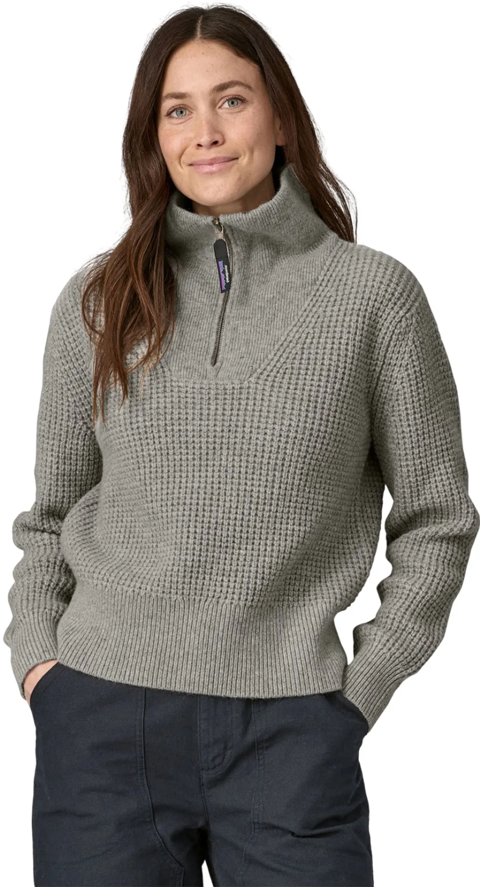 Recycled Wool-Blend 1/4 Zip Sweater - Women's|-|Chandail à glissière 1/4 en mélange de laine recyclée - Femme sold by Altitude Sports product image thumbnail 3