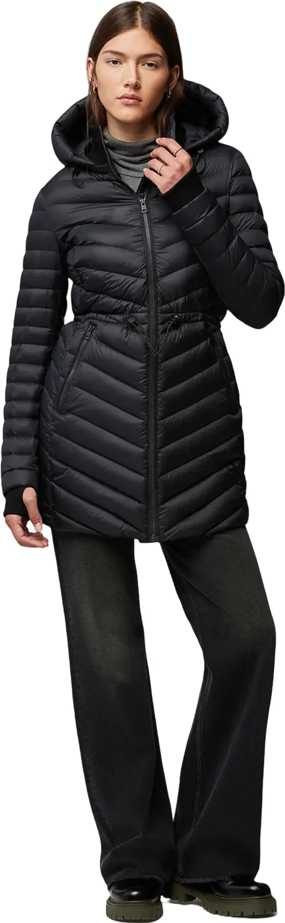 Janae sustainable semi-fitted Puffer Coat with detachable Hood - Women's|-|Manteau bouffant semi-ajusté durable Janae avec capuche amovible - Femme sold by Altitude Sports