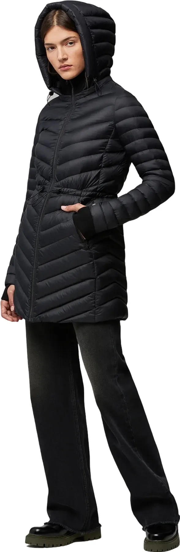 Janae sustainable semi-fitted Puffer Coat with detachable Hood - Women's|-|Manteau bouffant semi-ajusté durable Janae avec capuche amovible - Femme sold by Altitude Sports product image thumbnail 2