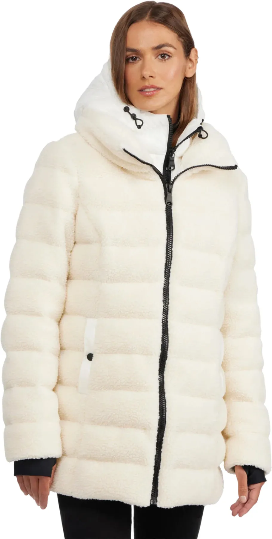 Yvaine Mixed Media Lightweight Puffer Jacket with Detachable Hood - Women's|-|Manteau matelassée légère en matériaux assortis à capuchon amovible Yvaine - Femme sold by Altitude Sports