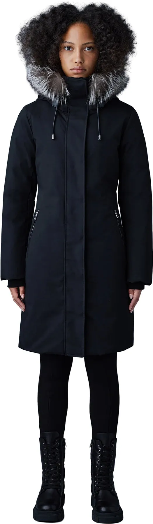 Shiloh 2-in-1 Fitted Down Coat with Removable Bib and Silver Fox Fur - Women's|-|Manteau 2-en-1 en duvet avec plastron amovible et fourrure de renard argenté Shiloh - Femme sold by Altitude Sports product image thumbnail 3