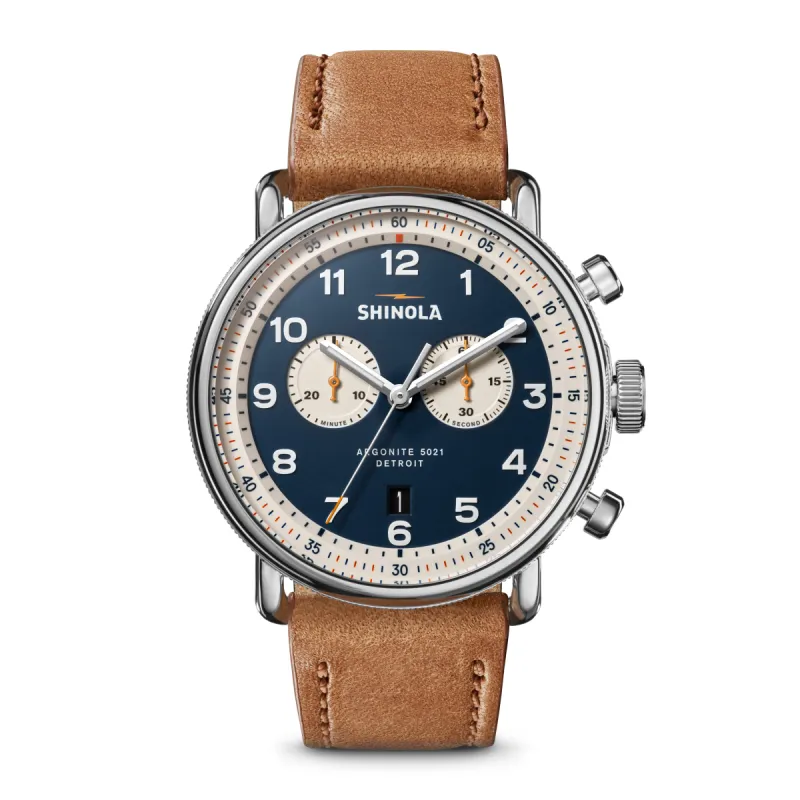 The Canfield Chrono Model C56 Leather Strap Watch 43mm - Men's|-|Montre avec bracelet en cuir The Canfield Chrono Model C56 43mm - Homme sold by Altitude Sports