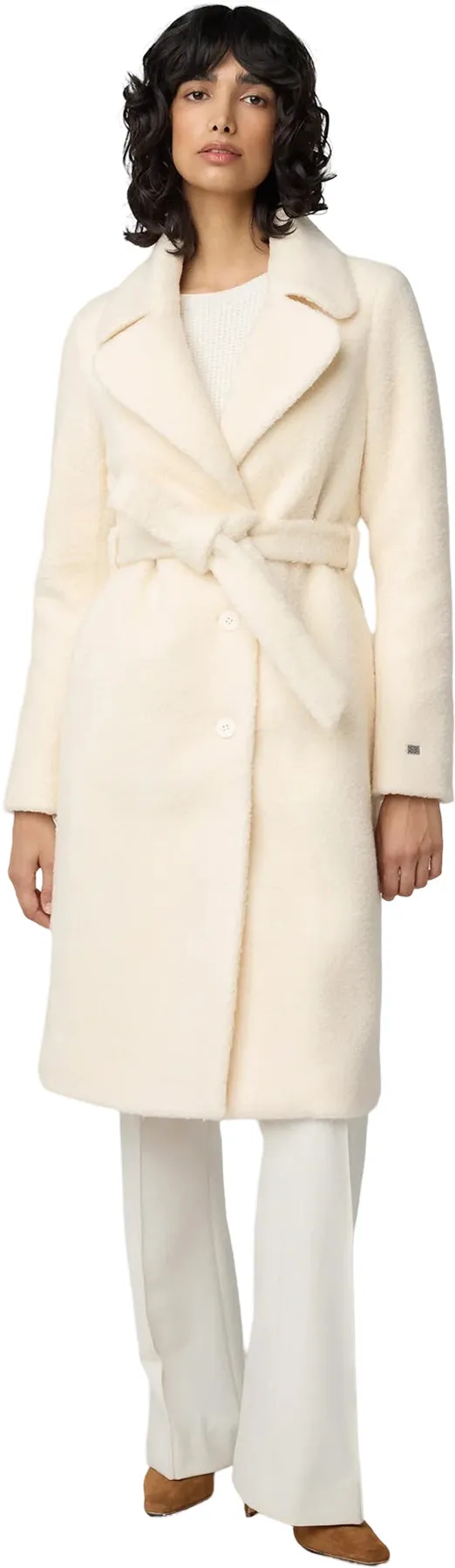 Monique Semi-Fitted Wool Blend Sherpa Coat with Bib and Hood - Women's|-|Manteau semi-ajusté en laine mélangée et sherpa avec plastron et capuchon Monique - Femme sold by Altitude Sports