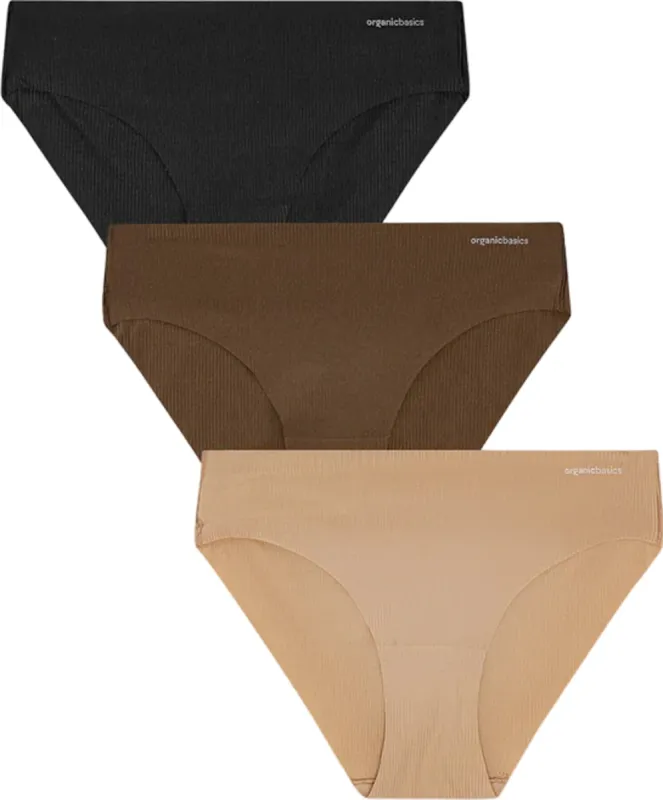 Naked 3 Pack Rib Briefs - Women's|-|Culotte paquet de 3 côtelé Naked - Femme sold by Altitude Sports