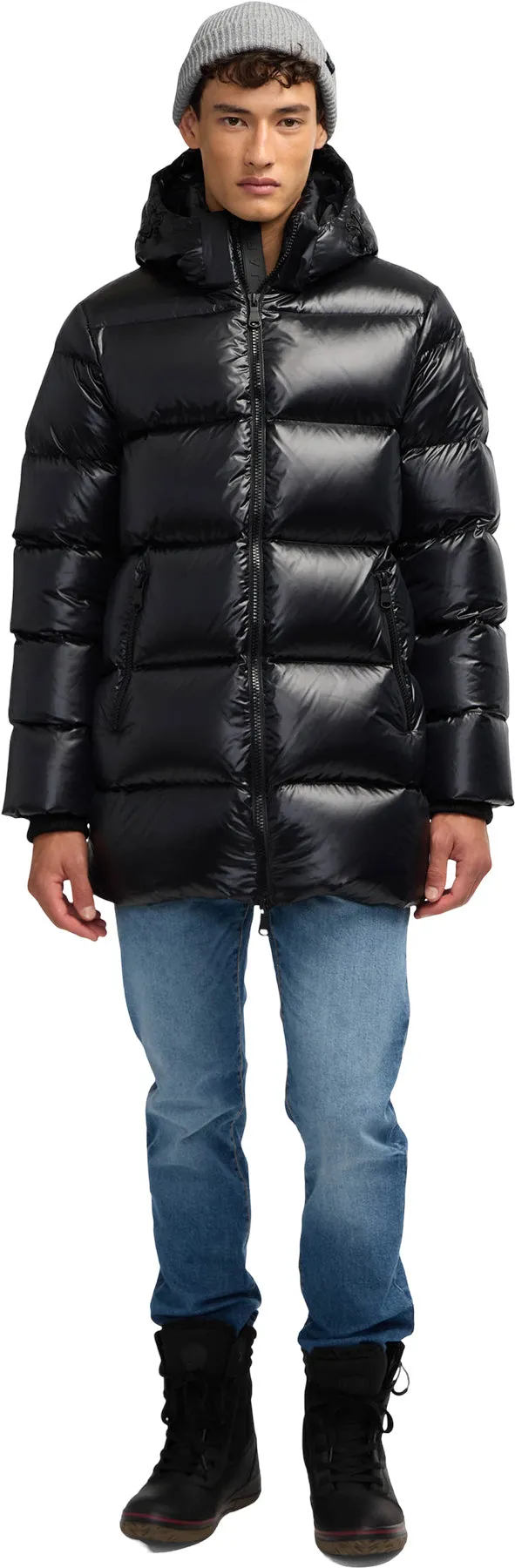 Dechen Long Channel Quilted Puffer Jacket with Detachable Hood - Men's|-|Manteau matelassé longues avec capuchon amovible Dechen - Homme sold by Altitude Sports product image thumbnail 3