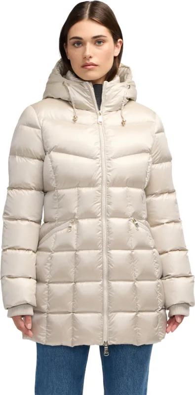 Zola Box Quilt Mid-Length Puffer Jacket with Fixed Hood - Women's|-|Manteau matelassé mi-long à piquage en carré avec capuchon fixe Zola - Femme sold by Altitude Sports