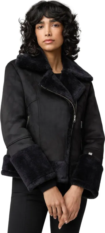 Phoebe Relaxed-Fit Luxe Faux Sherpa Biker Jacket - Women's|-|Manteau décontractée de style motard en faux sherpa luxueux Phoebe - Femme sold by Altitude Sports