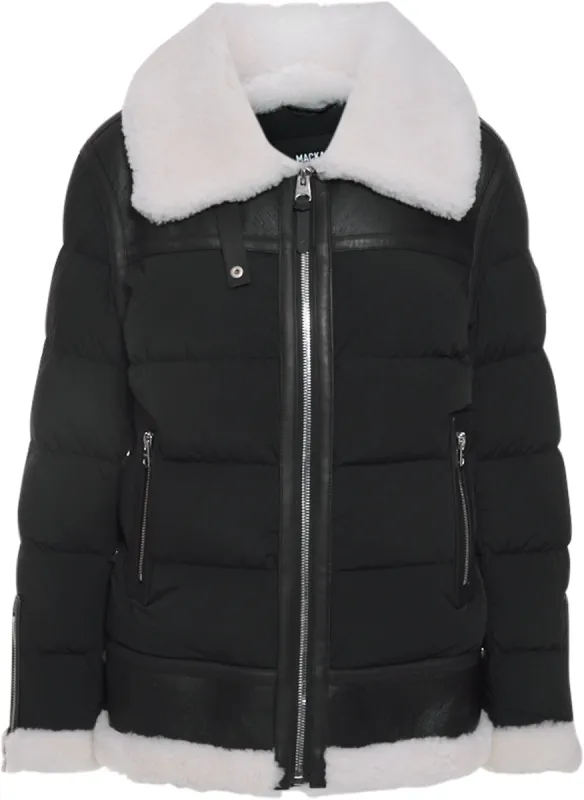 Vanna Mixed-Media Shearling Down Jacket - Women's|-|Manteau en duvet en rason à matériaux assortis Vanna - Femme sold by Altitude Sports