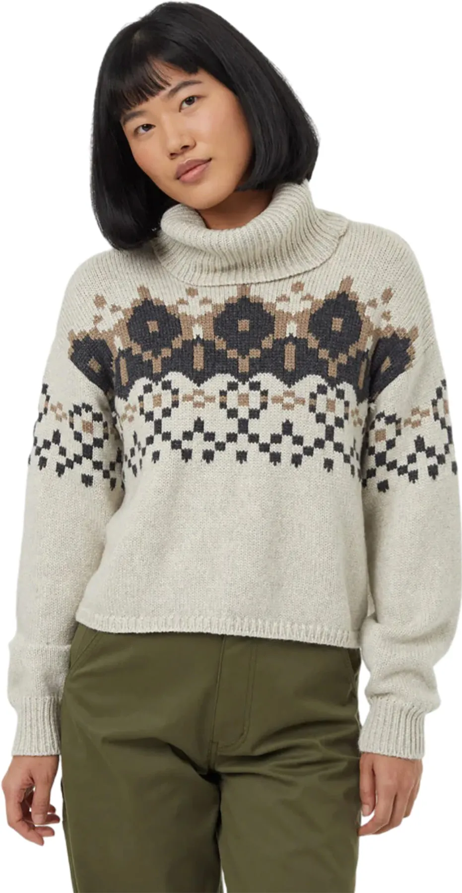 Highline Intarsia Turtleneck Sweater - Women's|-|Chandail à col roulé Highline Intarsia - Femme sold by Altitude Sports