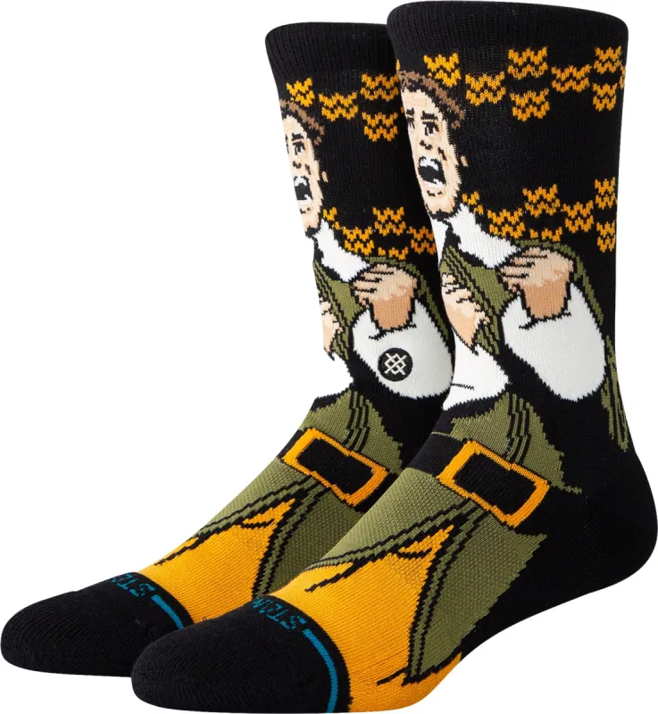 ELF X Stance Smiling's My Favorite Crew Socks - Unisex|-|Chaussettes mi-mollet ELF X Stance Smiling’s My Favorite - Unisexe sold by Altitude Sports