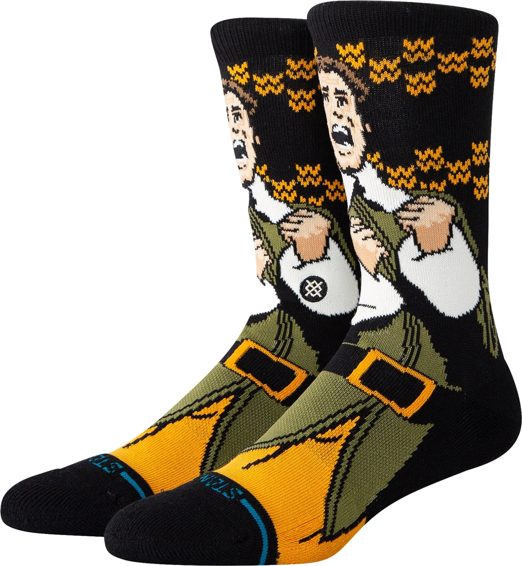 ELF X Stance Smiling's My Favorite Crew Socks - Unisex|-|Chaussettes mi-mollet ELF X Stance Smiling’s My Favorite - Unisexe sold by Altitude Sports