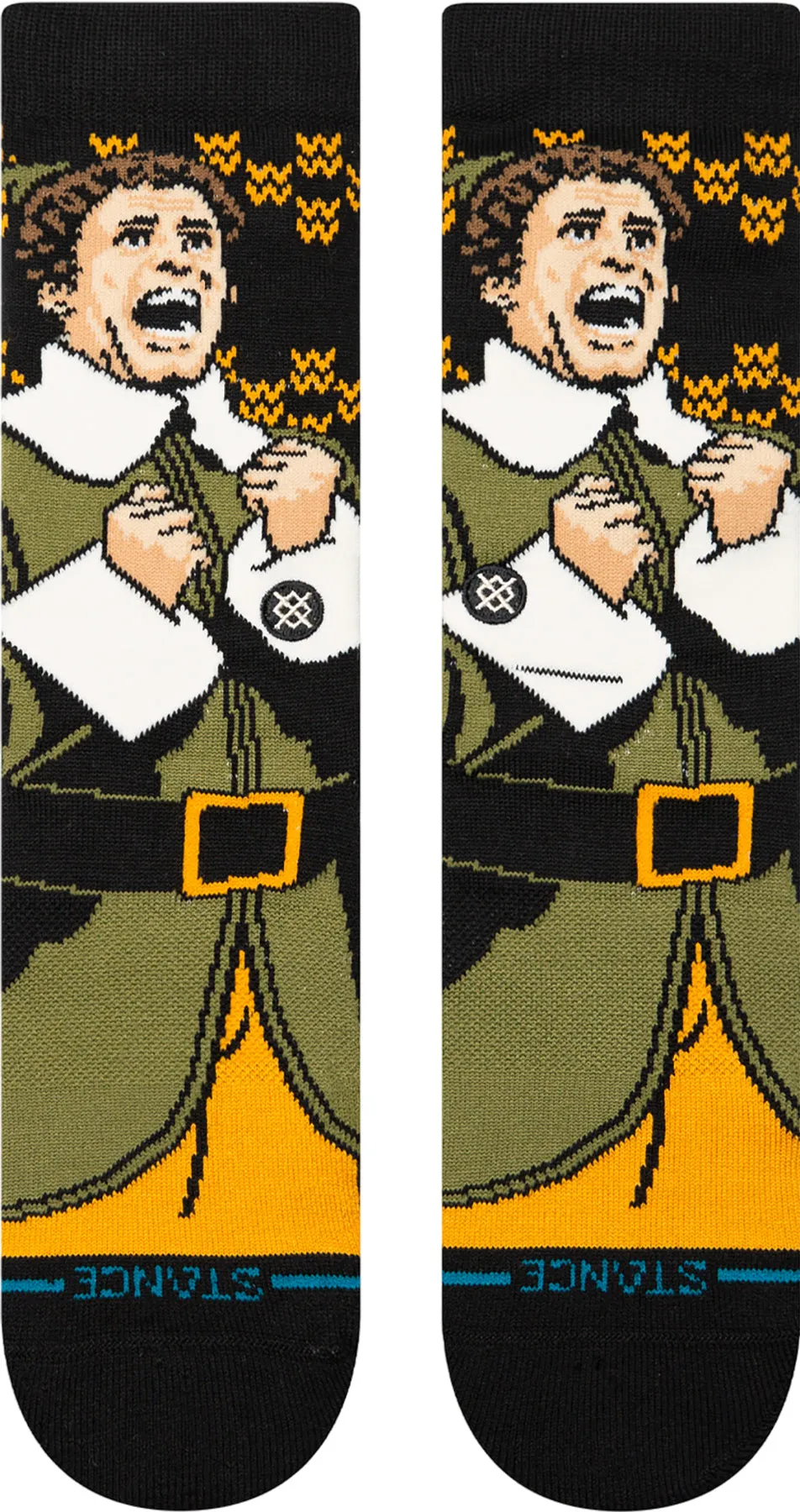 ELF X Stance Smiling's My Favorite Crew Socks - Unisex|-|Chaussettes mi-mollet ELF X Stance Smiling’s My Favorite - Unisexe sold by Altitude Sports product image thumbnail 3