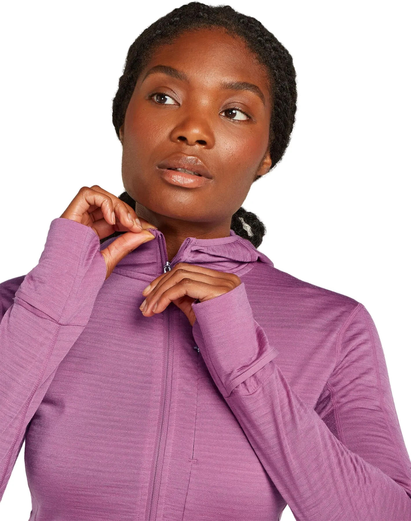 200 RealFleece Descender Merino Blend Long Sleeve Zip Hoodie - Women's|-|Women Merino 200 Realfleece™ Descender Long Sleeve Zip Hoodie sold by Altitude Sports product image thumbnail 4