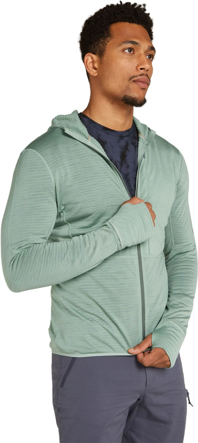 200 RealFleece Descender Merino Blend Long Sleeve Zip Hoodie - Men's|-|Haut à capuche manches longues et glissière 200 RealFleece Descender en mélange de mérinos - Homme sold by Altitude Sports