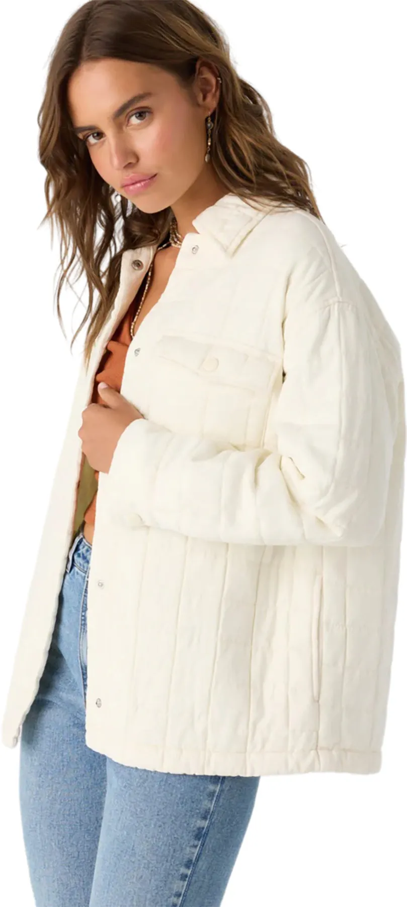 Rya Oversized Fit Quilted Front Snap Buttons Jacket - Women's|-|Manteau à boutons-pression à l'avant matelassé et coupe ample Rya - Femme sold by Altitude Sports product image thumbnail 5