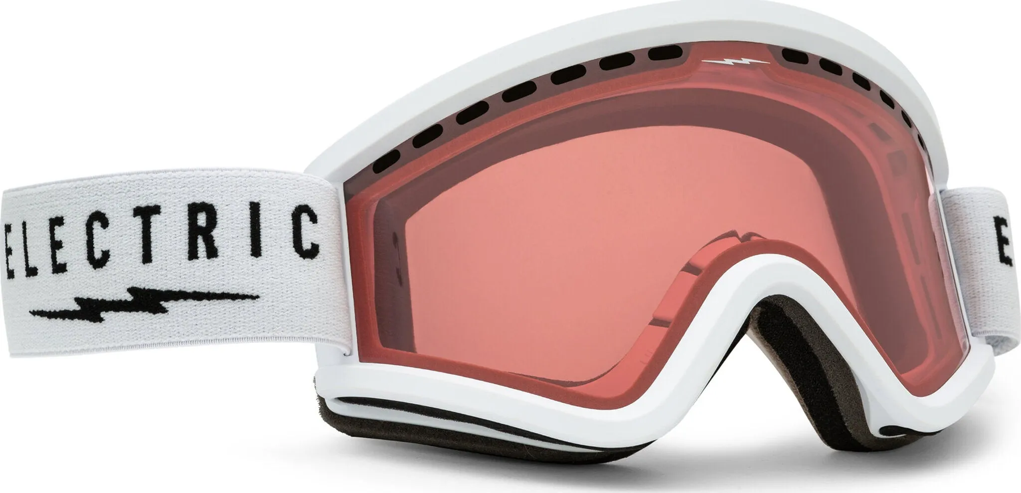 EGV Goggles - Matte White - Rose Lens|-|Lunettes de ski EGV - Blanc mat - Lentille rose sold by Altitude Sports