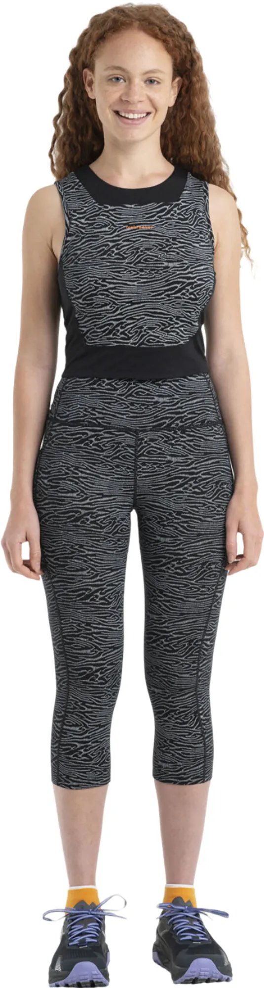 Merino Fastray High Rise 3/4 Tights Topo Lines - Women's|-|Collant 3/4 taille haute Fastray en mérinos Topo Lines - Femme sold by Altitude Sports product image thumbnail 4