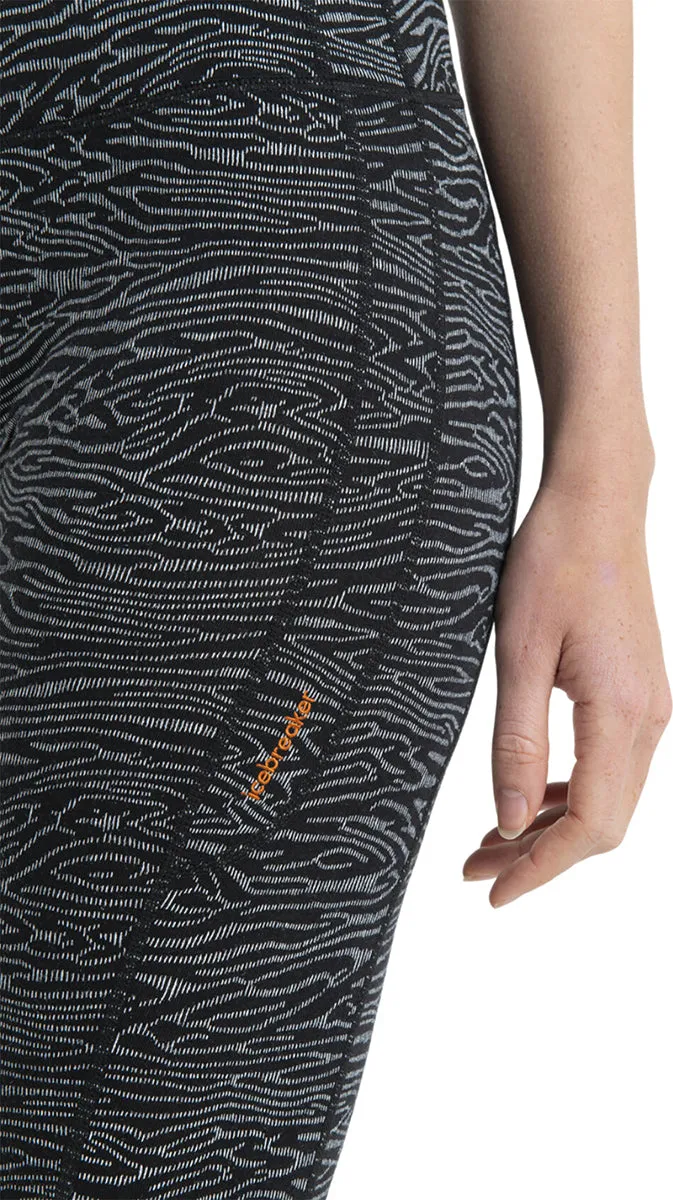 Merino Fastray High Rise 3/4 Tights Topo Lines - Women's|-|Collant 3/4 taille haute Fastray en mérinos Topo Lines - Femme sold by Altitude Sports product image thumbnail 3