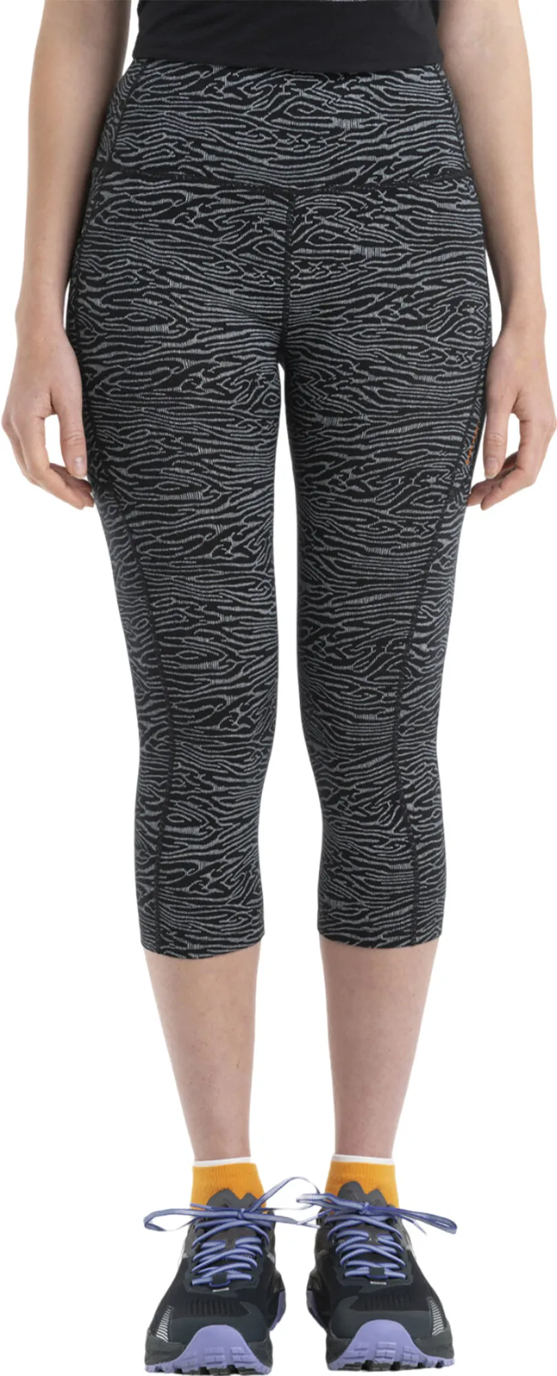 Merino Fastray High Rise 3/4 Tights Topo Lines - Women's|-|Collant 3/4 taille haute Fastray en mérinos Topo Lines - Femme sold by Altitude Sports