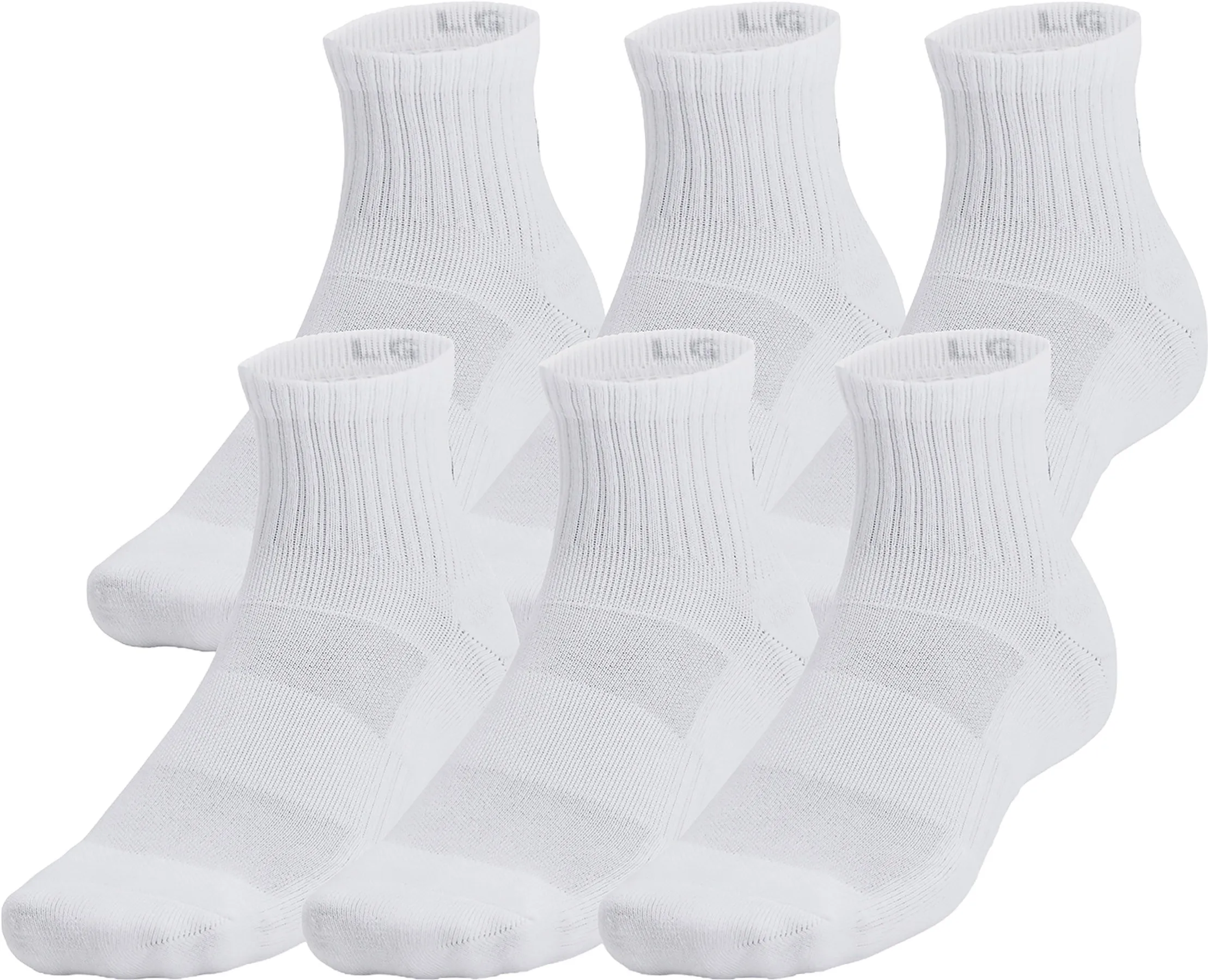 UA Training Cotton 6-Pack Quarter Socks - Unisex|-|Chaussettes courtes en coton UA Training Ensemble de 6 - Unisexe sold by Altitude Sports