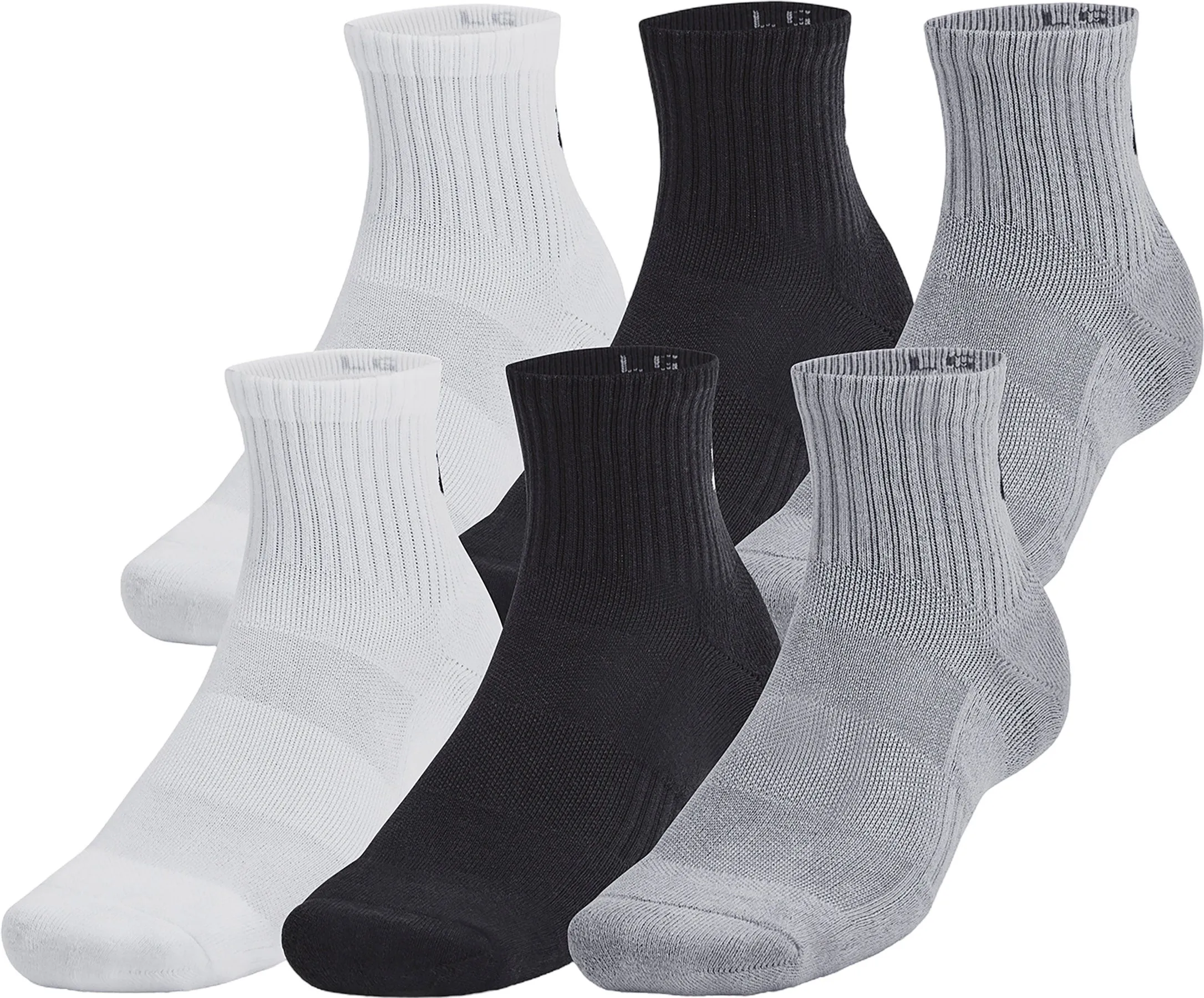 UA Training Cotton 6-Pack Quarter Socks - Unisex|-|Chaussettes courtes en coton UA Training Ensemble de 6 - Unisexe sold by Altitude Sports product image thumbnail 5