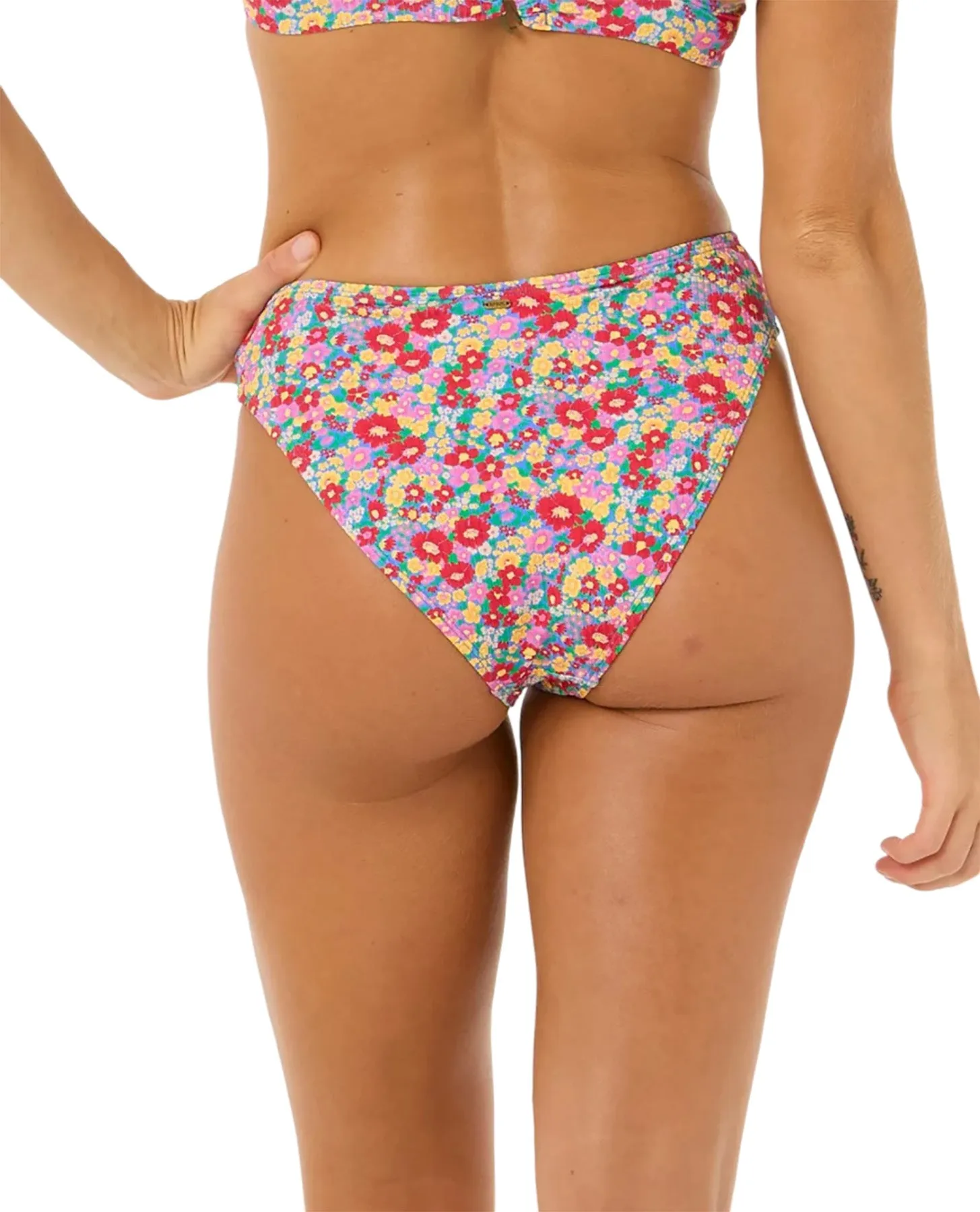 Las Flores High Leg Good Coverage Bikini Bottom - Women's|-|Bas de bikini à taille haute avec bonne couvrance Las Flores - Femme sold by Altitude Sports product image thumbnail 2