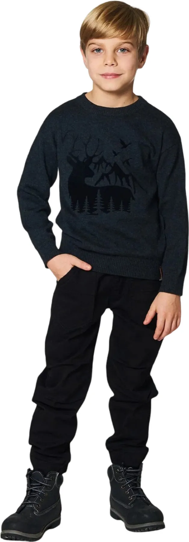 Sweater with Deer Flocking - Little Boy|-|Chandail avec flocage de cerf - Petit garçon sold by Altitude Sports product image thumbnail 3