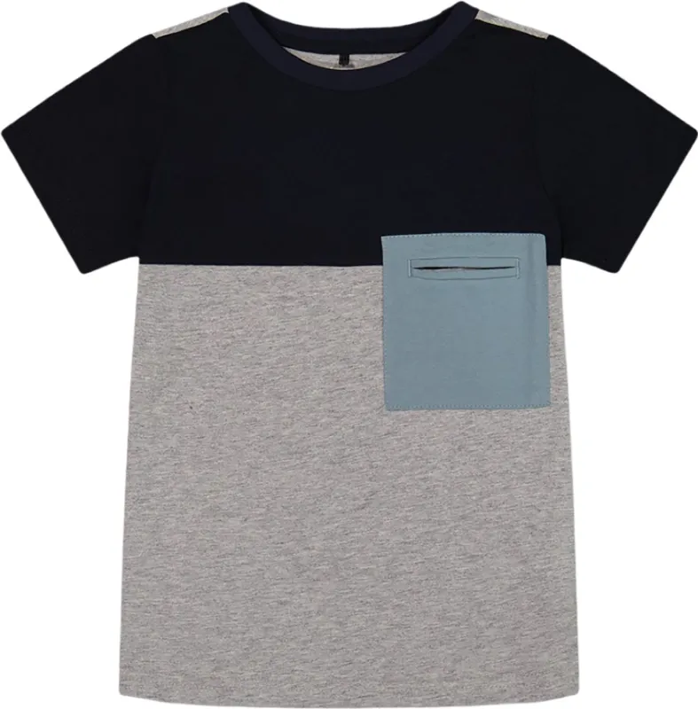 Organic Cotton Colorblock T-Shirt - Little Boy|-|T-shirt en coton biologique à couleurs contrastantes - Petit garçon made by deux par deux