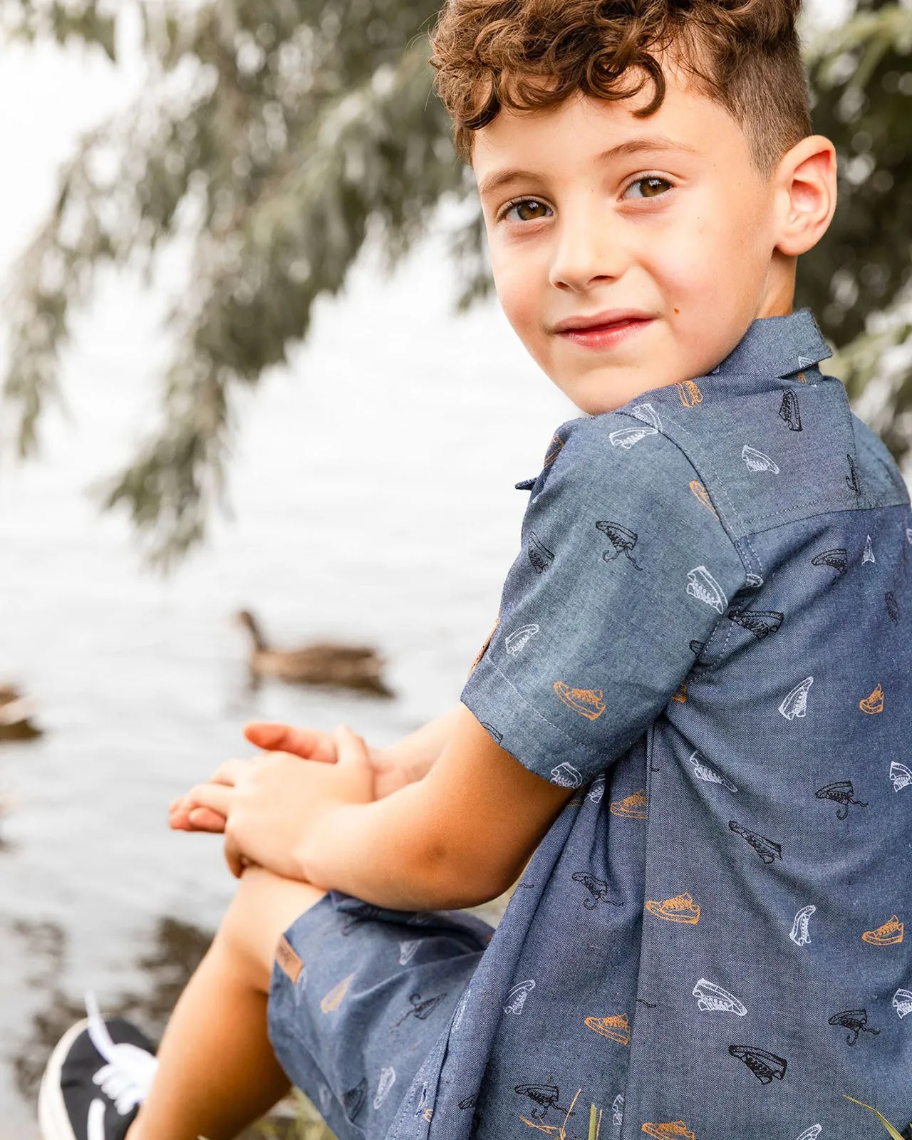 Printed Chambray Shorts - Little Boy|-|Short en chambray imprimé - Petit garçon sold by Altitude Sports product image thumbnail 5