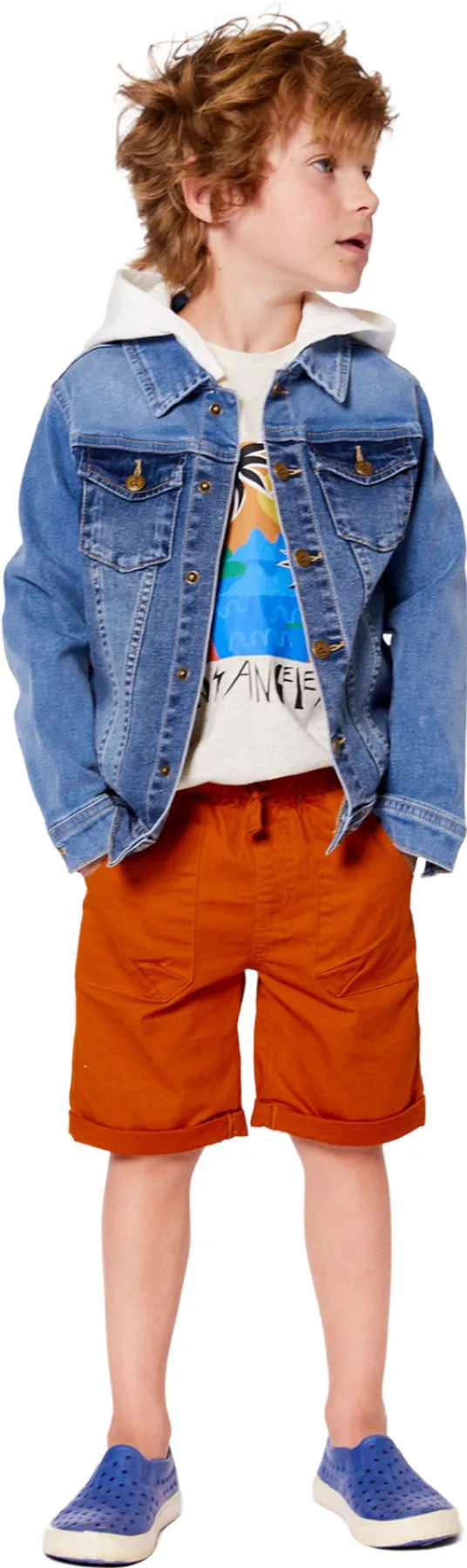 Denim Jacket with French Terry Hood - Little Boy|-|Manteau en denim avec capuchon en éponge française - Petit garçon sold by Altitude Sports product image thumbnail 4